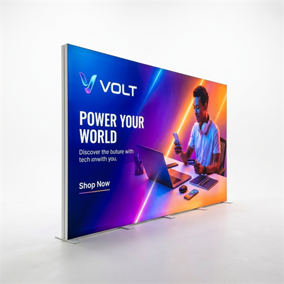 400x250 cm Modüler Lightbox kongre stant duvarı